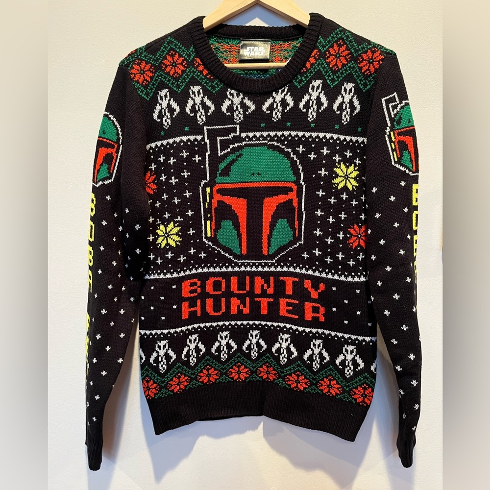 STAR WARS Disney Boba Fett Ugly Christmas Sweater Size Small